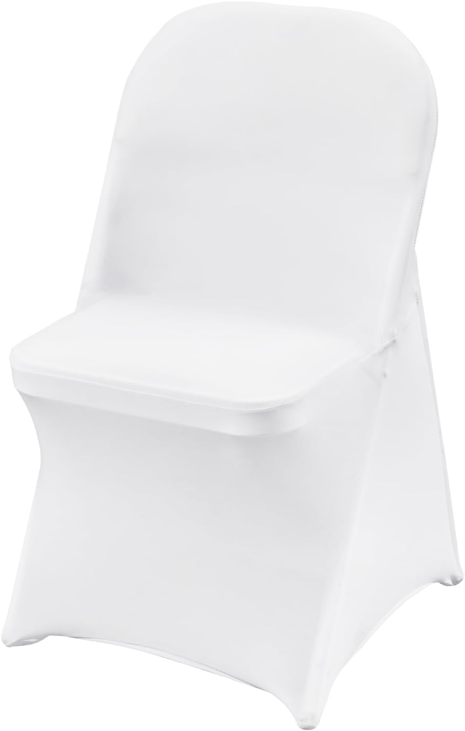 VEVOR 100 Pcs White Chair Covers Polyester Spandex Chair Cover Stretch Slipcovers for Wedding Party Dining Banquet Flat-Front Chair Covers