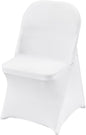 VEVOR 100 Pcs White Chair Covers Polyester Spandex Chair Cover Stretch Slipcovers for Wedding Party Dining Banquet Flat-Front Chair Covers