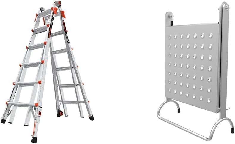Little Giant Multi-Position Ladder, Velocity, M17, 9-15 Foot, Aluminum, Type 1A, 300 lbs Weight Rating & Work Platform, Aluminum, 375 lbs Weight Rating
