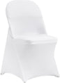 VEVOR 100 Pcs White Chair Covers Polyester Spandex Chair Cover Stretch Slipcovers for Wedding Party Dining Banquet Flat-Front Chair Covers