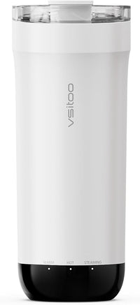 VSITOO S5 heated travel mug,16oz, Auto-Sensing AI Heats Drinks To 120-150°F Hands-Free. Temperature Control for All Cars, Perfect for Home/Office/Travel/Outdoor, Ideal Gift for Coffee Lovers - Red