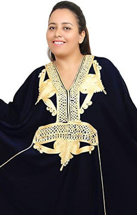 Moroccan Caftan Women Plus size Hand Made Caftan with Embroidery XXL