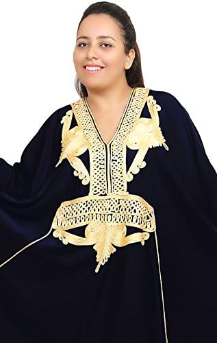 Moroccan Caftan Women Plus size Hand Made Caftan with Embroidery XXL