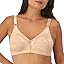 Bali Women's Wireless Lace Bra, Double Support Lace Bras for Women, Stay-in-Place Straps, Full Coverage, Comfortable