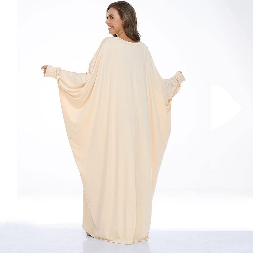 Boedaty Women Soft Muslim Prayer Dress Abaya Islamic Ramadan Full of Elasticity Garment Dubai Robe