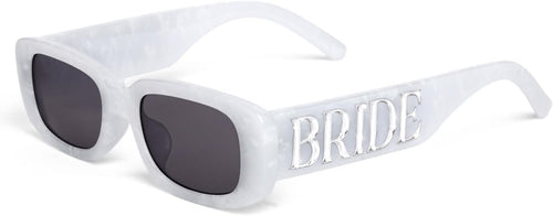 xo, Fetti Bride Sunglasses - White + Silver Marble | Bachelorette Party Sunnies, Engagement Decorations, Bridal Shower Accessory, Bach Supplies, Bridesmaid Favors, Bride To Be Gift