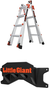 Little Giant Multi-Position Ladder, Velocity, M17, 9-15 Foot, Aluminum, Type 1A, 300 lbs Weight Rating & Work Platform, Aluminum, 375 lbs Weight Rating