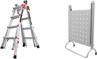 Little Giant Multi-Position Ladder, Velocity, M17, 9-15 Foot, Aluminum, Type 1A, 300 lbs Weight Rating & Work Platform, Aluminum, 375 lbs Weight Rating