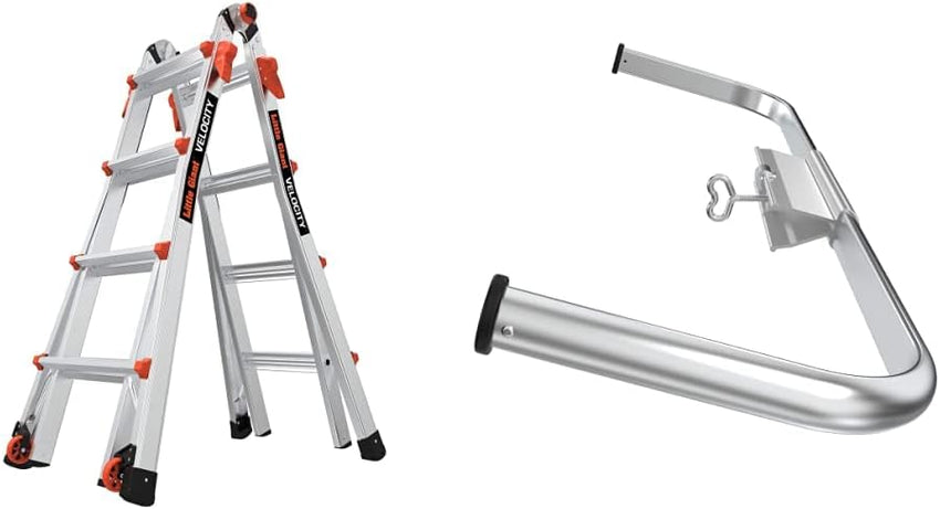Little Giant Multi-Position Ladder, Velocity, M17, 9-15 Foot, Aluminum, Type 1A, 300 lbs Weight Rating & Work Platform, Aluminum, 375 lbs Weight Rating