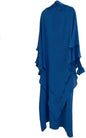 Women Prayer Dress Muslim Ramadan Garment Abaya Dubai Islam Jilbeb 2 Piece Set Layered Khimar Scarf Hijab and Long Dress