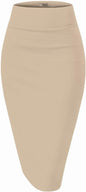Hybrid & Company Women's Techno/Scuba Stretchy Office Pencil Skirt Made in USA