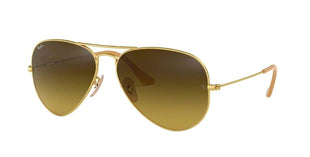 Ray-Ban RB3025 Metal Aviator Sunglasses For Men For Women + BUNDLE with Designer iWear Eyewear Care Kit