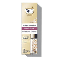 RoC Retinol Correxion Anti-Aging Wrinkle Night Serum, Retinol Serum for Face, Daily Treatment for Fine Lines, Post Acne Scars, 30 Capsules, Unscented, 0.35 Fl Oz