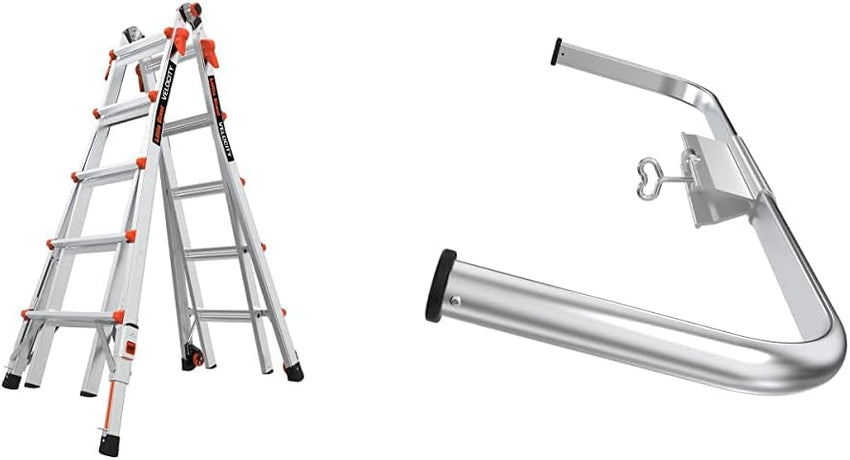 Little Giant Multi-Position Ladder, Velocity, M17, 9-15 Foot, Aluminum, Type 1A, 300 lbs Weight Rating & Work Platform, Aluminum, 375 lbs Weight Rating
