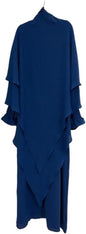 Women Prayer Dress Muslim Ramadan Garment Abaya Dubai Islam Jilbeb 2 Piece Set Layered Khimar Scarf Hijab and Long Dress
