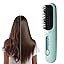 GO Brush, 2026 New GO Brush, Portable Straightener Brushs for Travel, with LCD Temperature Display, 2 in 1 Hair Straightener, Women Hair Fast Heating Cordless Mini Brushs (Blue)