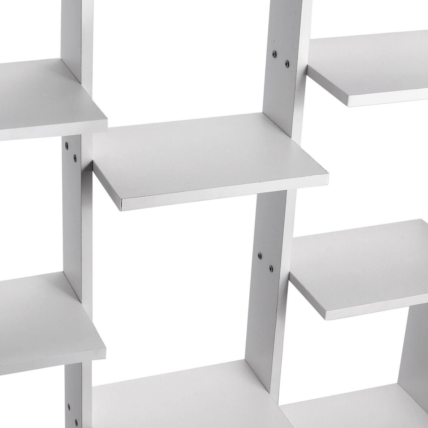 46" Tall Adjustable 4 - Shelf Wood Bookcase Storage Shelving Book Wide Bookshelf - 7DAY'S