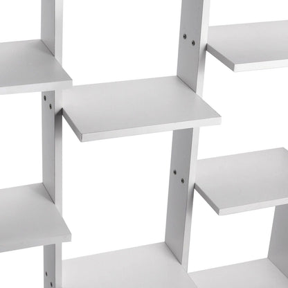 46" Tall Adjustable 4 - Shelf Wood Bookcase Storage Shelving Book Wide Bookshelf - 7DAY'S