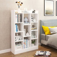 46" Tall Adjustable 4 - Shelf Wood Bookcase Storage Shelving Book Wide Bookshelf - 7DAY'S