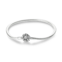 Silver Plated Stars Heart Shape Butterflies Clover Clasp Bracelet for Women Fit Original Charms Beads DIY Making Gift