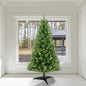 4ft Artificial Christmas Tree Prelit with Stand,100 Warm White LED Lights,Realistic 241 Branch Tips PVC Green Norwood Spruce Tree Easy Assembly for Indoor,Home - 7DAY'S