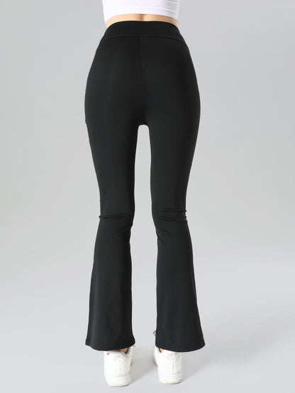 4pcs High - Waisted Flare Sharkskin Leggings – Slim Fit, Lightweight & Sculpting Yoga Pants - 7DAY'S