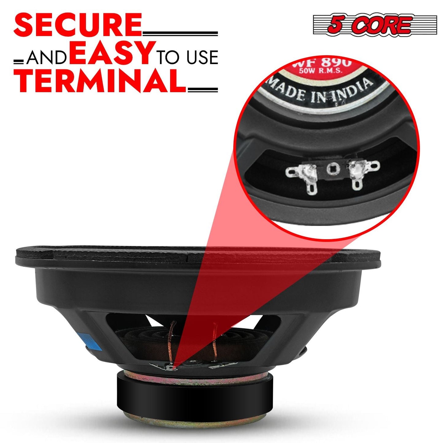 5 Core 8 Inch Subwoofer Speaker 1000W Combined Peak 4Ohm Replacement Car Bass Sub Woofer - 7DAY'S