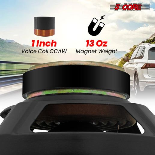 5 Core 8 Inch Subwoofer Speaker 1000W Combined Peak 4Ohm Replacement Car Bass Sub Woofer - 7DAY'S