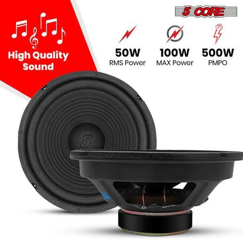 5 Core 8 Inch Subwoofer Speaker 1000W Combined Peak 4Ohm Replacement Car Bass Sub Woofer - 7DAY'S