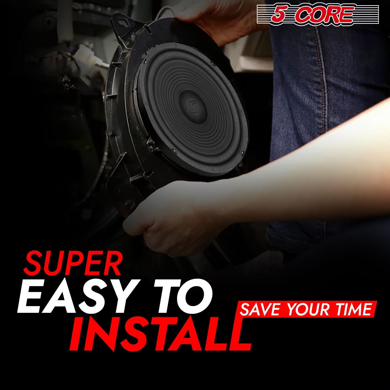 5 Core 8 Inch Subwoofer Speaker 1000W Combined Peak 4Ohm Replacement Car Bass Sub Woofer - 7DAY'S