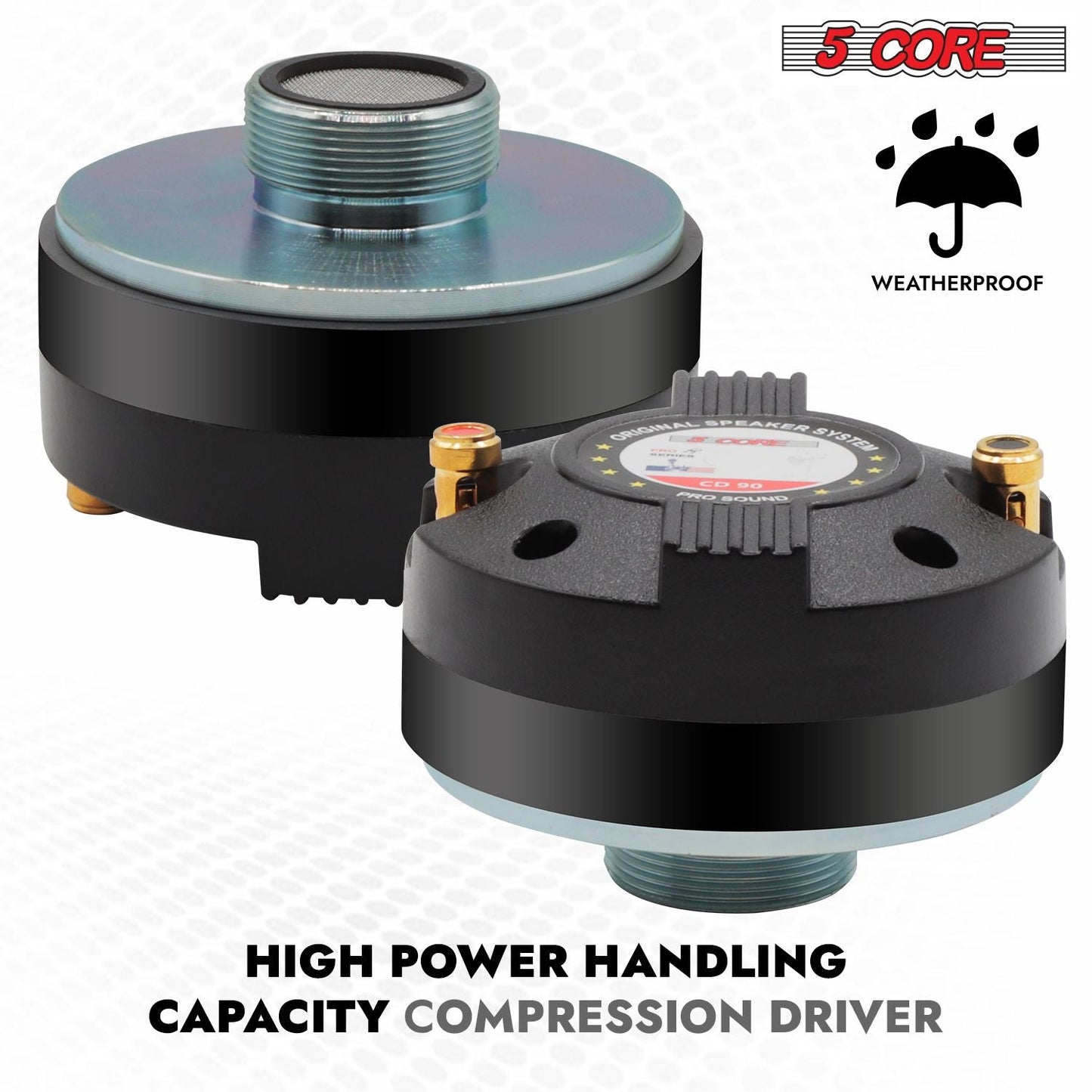 5 Core Compression Driver Titanium Voice Coil 200W Peak Audio Horn Speaker Tweeter System Super Loud - 7DAY'S