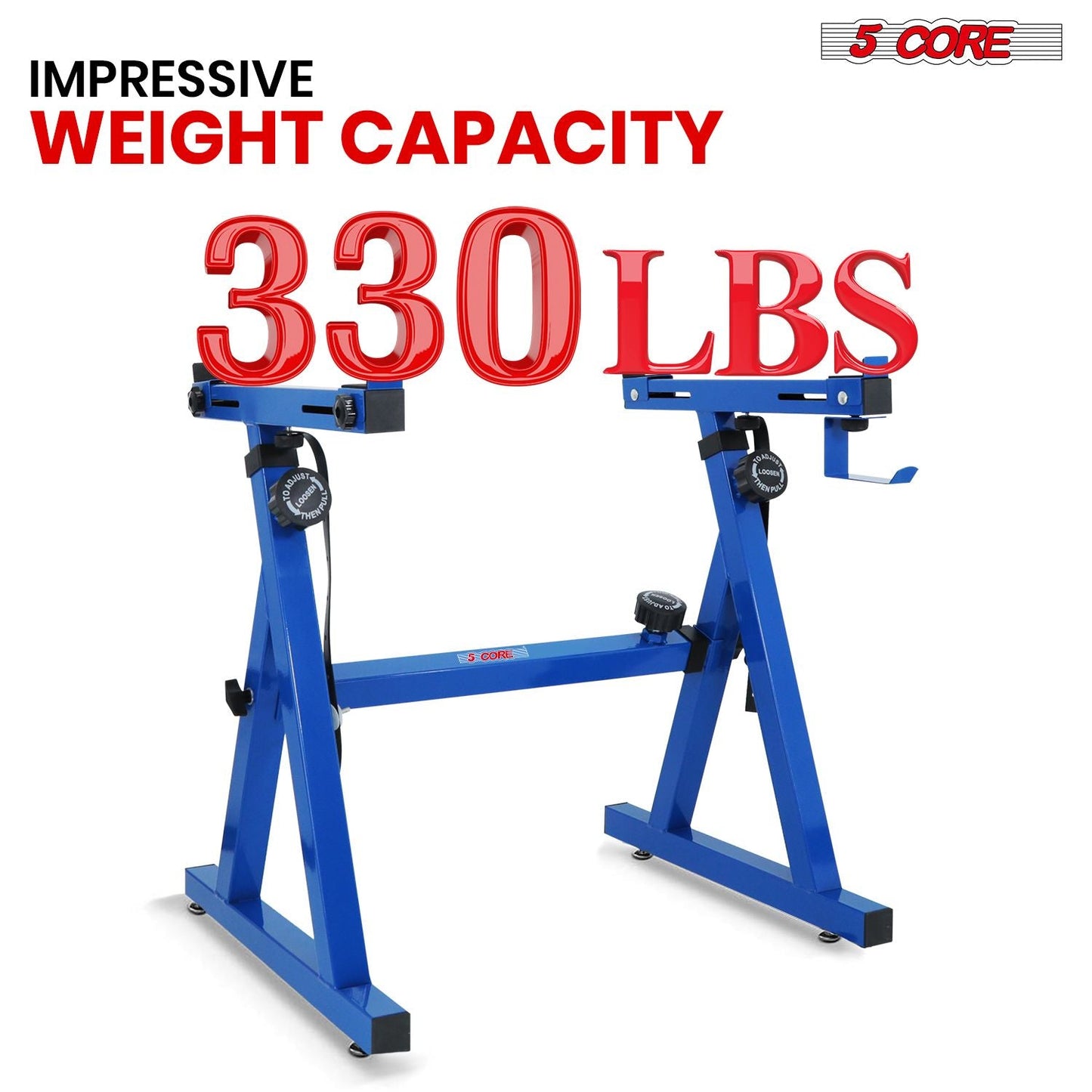 5 CORE Keyboard Stand Riser Z Style Height Width Adjustable Portable Heavy Duty Music Stands Holder for Kids and Adults Fits 54 to 88 Key Electric Pianos - KS Z1 BLU HD - 7DAY'S