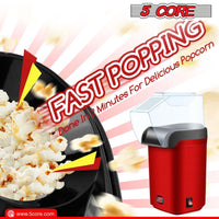 5 Core Popcorn Machine 16 Cup Capacity Hot Air Popper Mini Portable Tabletop Electric Pop Corn Maker Maquina Para Hacer Palomitas De Maiz For Home Movie Party - 7DAY'S
