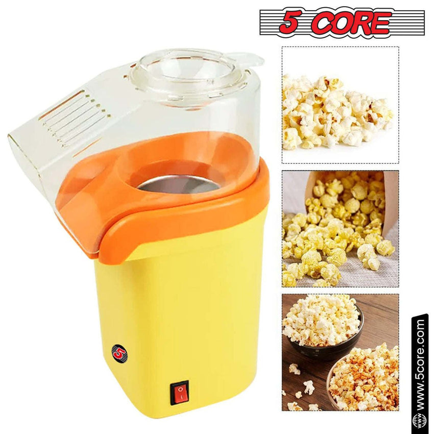 5 Core Popcorn Machine 16 Cup Capacity Hot Air Popper Mini Portable Tabletop Electric Pop Corn Maker Maquina Para Hacer Palomitas De Maiz For Home Movie Party - 7DAY'S