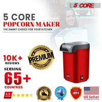 5 Core Popcorn Machine 16 Cup Capacity Hot Air Popper Mini Portable Tabletop Electric Pop Corn Maker Maquina Para Hacer Palomitas De Maiz For Home Movie Party - 7DAY'S