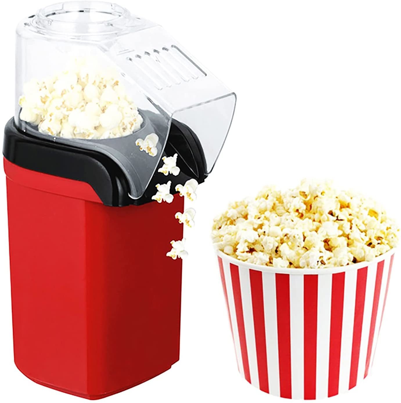 5 Core Popcorn Machine 16 Cup Capacity Hot Air Popper Mini Portable Tabletop Electric Pop Corn Maker Maquina Para Hacer Palomitas De Maiz For Home Movie Party - 7DAY'S