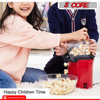 5 Core Popcorn Machine 16 Cup Capacity Hot Air Popper Mini Portable Tabletop Electric Pop Corn Maker Maquina Para Hacer Palomitas De Maiz For Home Movie Party - 7DAY'S
