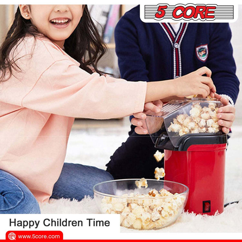 5 Core Popcorn Machine 16 Cup Capacity Hot Air Popper Mini Portable Tabletop Electric Pop Corn Maker Maquina Para Hacer Palomitas De Maiz For Home Movie Party - 7DAY'S