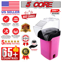 5 Core Popcorn Machine 16 Cup Capacity Hot Air Popper Mini Portable Tabletop Electric Pop Corn Maker Maquina Para Hacer Palomitas De Maiz For Home Movie Party - 7DAY'S
