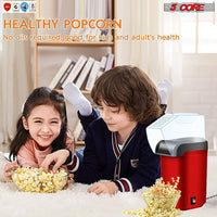 5 Core Popcorn Machine 16 Cup Capacity Hot Air Popper Mini Portable Tabletop Electric Pop Corn Maker Maquina Para Hacer Palomitas De Maiz For Home Movie Party - 7DAY'S