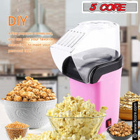 5 Core Popcorn Machine 16 Cup Capacity Hot Air Popper Mini Portable Tabletop Electric Pop Corn Maker Maquina Para Hacer Palomitas De Maiz For Home Movie Party - 7DAY'S