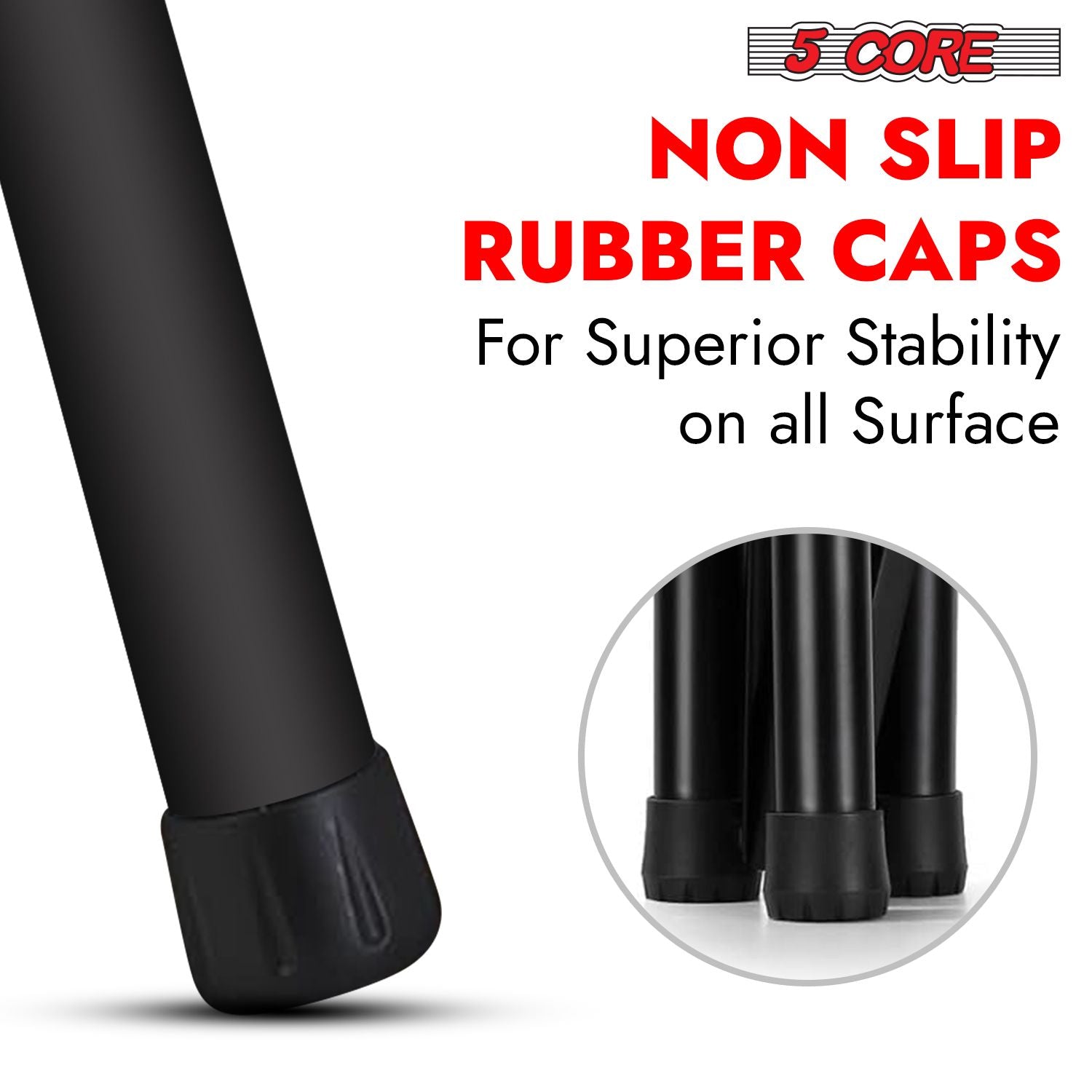 5 Core Speaker Stand 2Pcs Tripod Floor Tall Adjustable Up to 72 Inch DJ Studio Monitor Stands Pole Mount - 7DAY'S