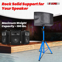 5 Core Speaker Stand Tripod Floor Tall Adjustable Up to 72 Inch DJ Studio Monitor Stands Pole Mount - SS ECO 1PK WOB - 7DAY'S