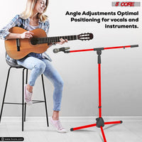 5 Core Tripod Mic Stand Floor 2Pcs Adjustable 18 to 72 Inches Sturdy Boom Arm Holder Microphone Stands Pedestal Para Microfono for Singing - 7DAY'S
