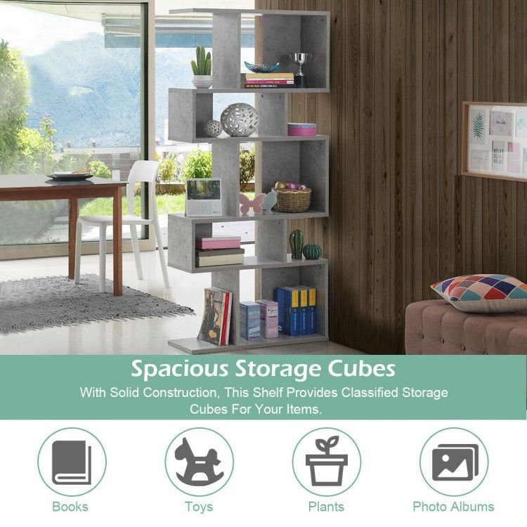 5 Cubes Ladder Shelf Corner Bookshelf Display Rack Bookcase - 7DAY'S