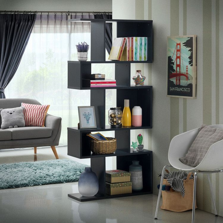 5 Cubes Ladder Shelf Corner Bookshelf Display Rack Bookcase - 7DAY'S