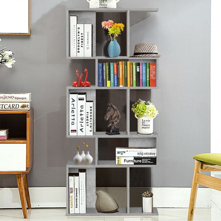 5 Cubes Ladder Shelf Corner Bookshelf Display Rack Bookcase - 7DAY'S