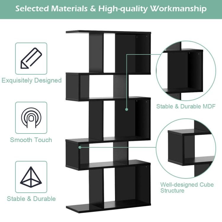 5 Cubes Ladder Shelf Corner Bookshelf Display Rack Bookcase - 7DAY'S