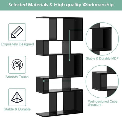 5 Cubes Ladder Shelf Corner Bookshelf Display Rack Bookcase - 7DAY'S