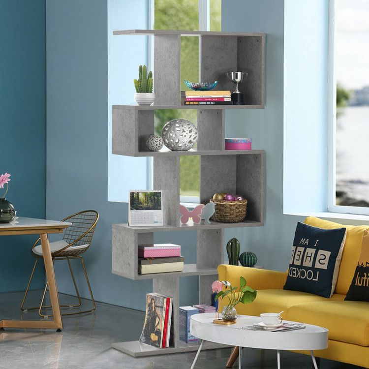 5 Cubes Ladder Shelf Corner Bookshelf Display Rack Bookcase - 7DAY'S